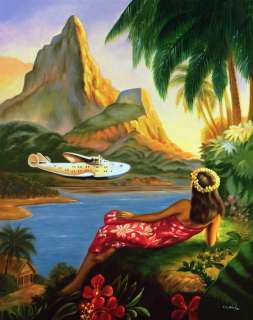   China Clipper Hawaii Hawaiiana Airlines Nostalgic Advertising  