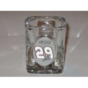  KEVIN HARVICK #29 Logo SHOT GLASS with Pewter Logo: Sports 