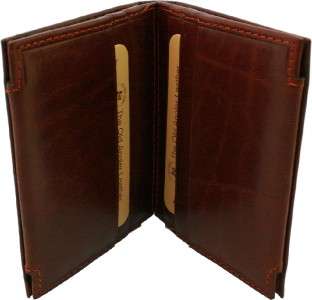 5096 Brown Marrone Made In Italy Men leather wallet  