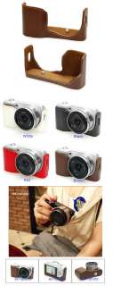 camera half body compact case pouch for Sony alpha Nex 3(white)