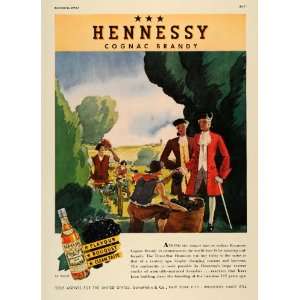 1937 Ad Hennessy Cognac Brandy Three Star Schieffelin   Original Print 