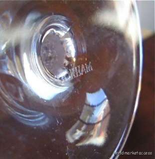 GORHAM Signed DIAMOND Pattern WINE Crystal GLASSES Set of 4 Mint 