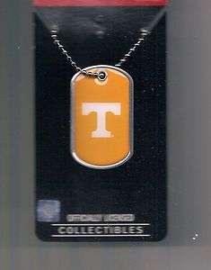 New UT Tennessee Vols Orange Power T Logo Dog Tag Necklace  