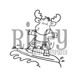  Riley & Company Cling Mount Rubber Stamp Surfer Riley; 2 