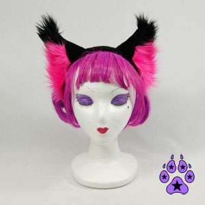 WOLF fox cosplay CANINE Anime HEADBAND Hat EARS cat PINK  