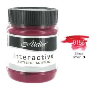  Chroma Atelier Interactive Acrylic   250 ml Jar   Crimson 