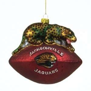   Jaguars NFL Glass Mascot Football Ornament (6) Everything Else