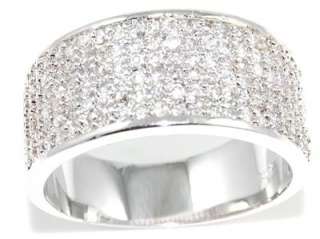STERLING SILVER MICRO PAVE CZ ANNIVERSARY BAND RING 6,7  