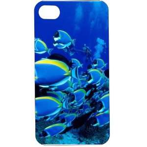 Black Hard Plastic Case Custom Designed Underwater Fish Scene iPhone 