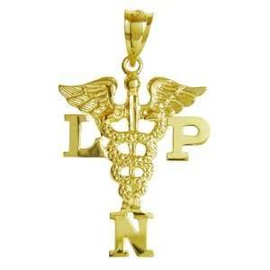  NursingPin   Licensed Practical Nurse LPN Charm in 14K 