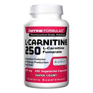  Jarrow Formulas L Carnitine, 250 mg Size 250 Vegetarian 