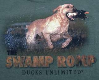 Ducks Unlimited T Shirt Dog Lab Duck Swamp Romp New NWT Sportsmans 