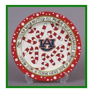 Auburn University Christmas Plate Dish  NCAA Team Merchandise 