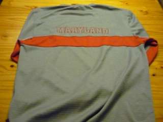 University of Maryland Nike Dri Fit long sleeve t shirt jersey size 