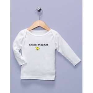  Chick Magnet White Long Sleeve Shirt: Baby