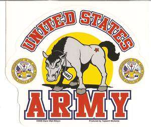 United States Army Mule Window Decal Sticker  