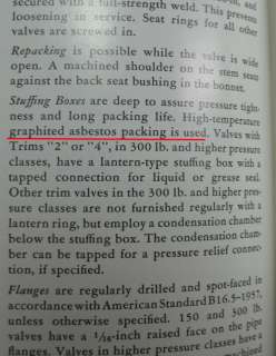   Catalog 60 1960 Valves, BLUE Asbestos use Gaskets Packing Marine