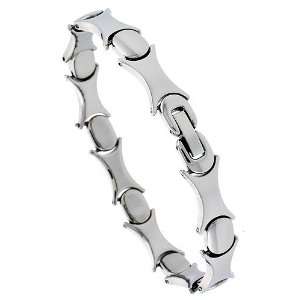  7.5 inch Ladies Surgical Stainless Steel Hugs & Kisses 