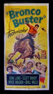 BRONCO BUSTER * COWBOY MOVIE POSTER WESTERN 1952 HORSE  