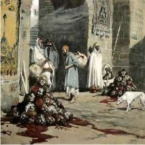 Two Heaps of Skulls at The City Gate by James Tissot. Size 10.00 X 10 