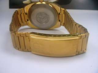 OMEGA SEAMASTER DAY/DATE GOLD PLAQUE AUTO MENS WATCH  