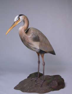11 Blue Heron Original Bird Carving/Birdhug  