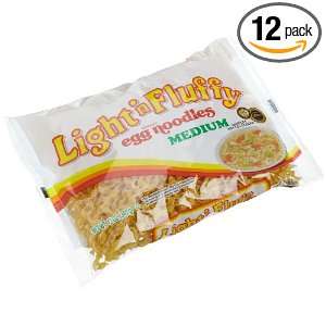 Light n Fluffy Medium Egg Noodles, 12 Ounce Packages (Pack of 12 