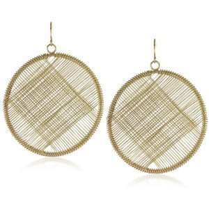 Kenneth Jay Lane Gold Circle Wire Earrings
