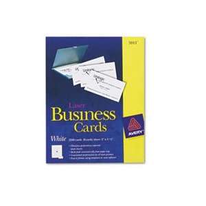 com Avery® AVE 5911 LASER BUSINESS CARDS, 2 X 3 1/2, WHITE, 10 CARDS 