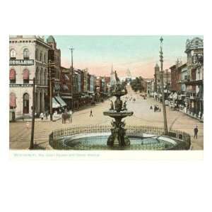  Early Street Scene, Montgomery, Alabama Giclee Poster 