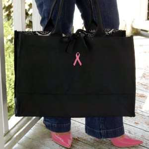  Breast Cancer Awareness Damask Fabric Tote Bag: Everything 