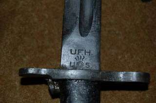 WWII US army airborne M1 Garand bajonet UFH marked  