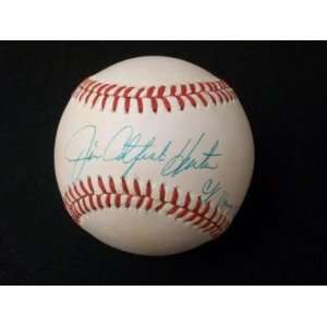 Signed Jim Catfish Hunter Ball   OAL CY Young JSA Q   Autographed 