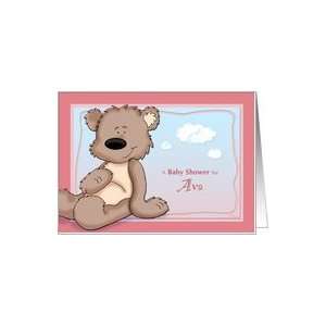  Ava   Teddy Bear Baby Shower Invitation Card: Health 