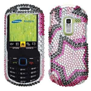  Twin Stars Diamante Protector Cover for SAMSUNG M570 