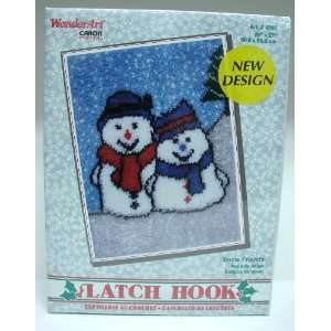  WonderArt Latch Hook Kit 20 X 27 SNOW FRIENDS 