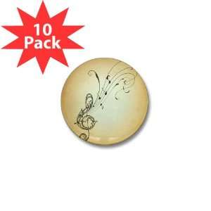   Mini Button (10 Pack) Treble Clef Music Notes 