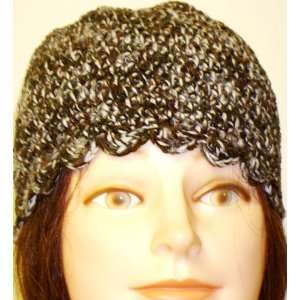   Space Dye Brown Chenille and Grey Cotton Tweed Skull Cap Toys & Games