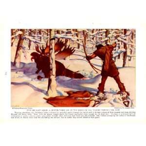   his Last Arrow   W. Langdon Kihn Vintage Native American Indian Print