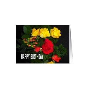  Bunch of Summer, Rose Bouquet   Birthday Card Health 