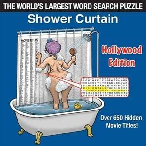    Worlds Largest Word Search Puzzle Shower Curtain: Toys & Games