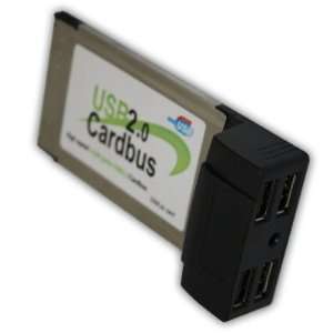  4 Ports USB 2.0 Hi Speed PCMCIA Card Bus Adapter Notebook 