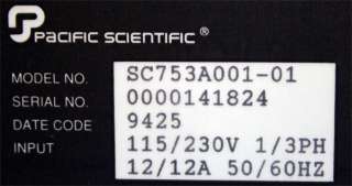 Pacific Scientific 700 Servo Controller SC753A001 01  