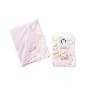 Gerber Naturally Sweet Baby Reversible Organic Cotton Blanket, Pink 