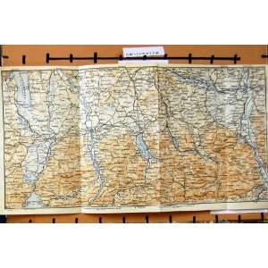  Map 1914 Germany Bad Tolz Rosenheim Kufstein Miesbach 