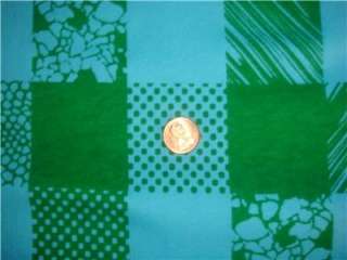NEW turquoise green fleece plaid fabric 52w blanket  