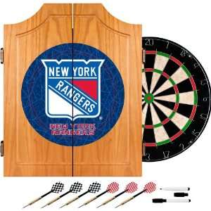 Best Quality NHL New York Rangers Dart Cabinet includes Darts and 
