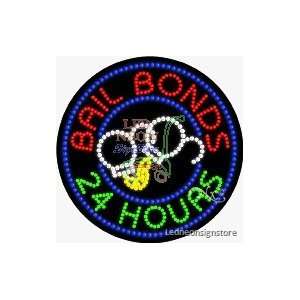  24 Hours Bail Bonds LED Sign