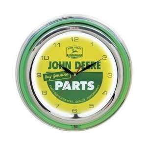  John Deere Double Neon Parts Clock: Home & Kitchen