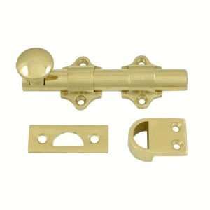   DDB425 US3 Polished Brass HD 4 Dutch Door Bolt